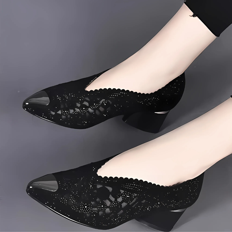 Happy™ GlimmerShoes: Mesh Korkokengät Kengät Kanssa Kristalli Aksentit