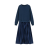 Icone™ PleatedDress: Pitkähihainen Toppi Elegantti Vekkihame Mekko