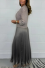 Icone™ PleatedDress: Pitkähihainen Toppi Elegantti Vekkihame Mekko