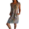 Icone™ CasualDress: Luonto Painatus Pyöreä Kaula Vapaa-Ajan Mekko