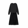 Icone™ PleatedDress: Pitkähihainen Toppi Elegantti Vekkihame Mekko