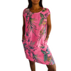 Icone™ CasualDress: Luonto Painatus Pyöreä Kaula Vapaa-Ajan Mekko