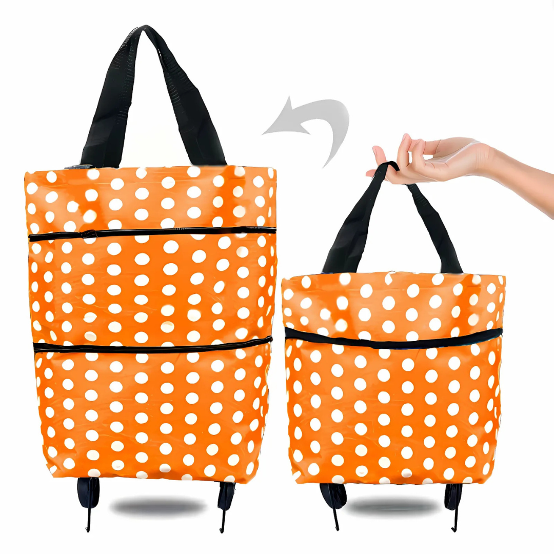 Icone™ GroceryBag 1+1 ILMAINEN: Suuri Kapasiteetti Ostoskassi Taitettavilla Pyörillä