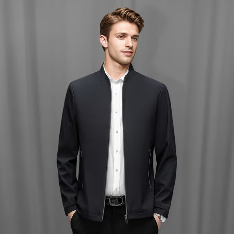 Icone™ CasualJacket: Seisova Kaulus Rento Vetoketju Miesten Takki