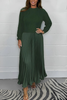 Icone™ PleatedDress: Pitkähihainen Toppi Elegantti Vekkihame Mekko