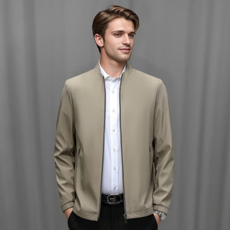 Icone™ CasualJacket: Seisova Kaulus Rento Vetoketju Miesten Takki