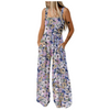 Icone™ PrintedJumpsuit: Täyspitkä Mukava Rento Löysä Painettu Haalari