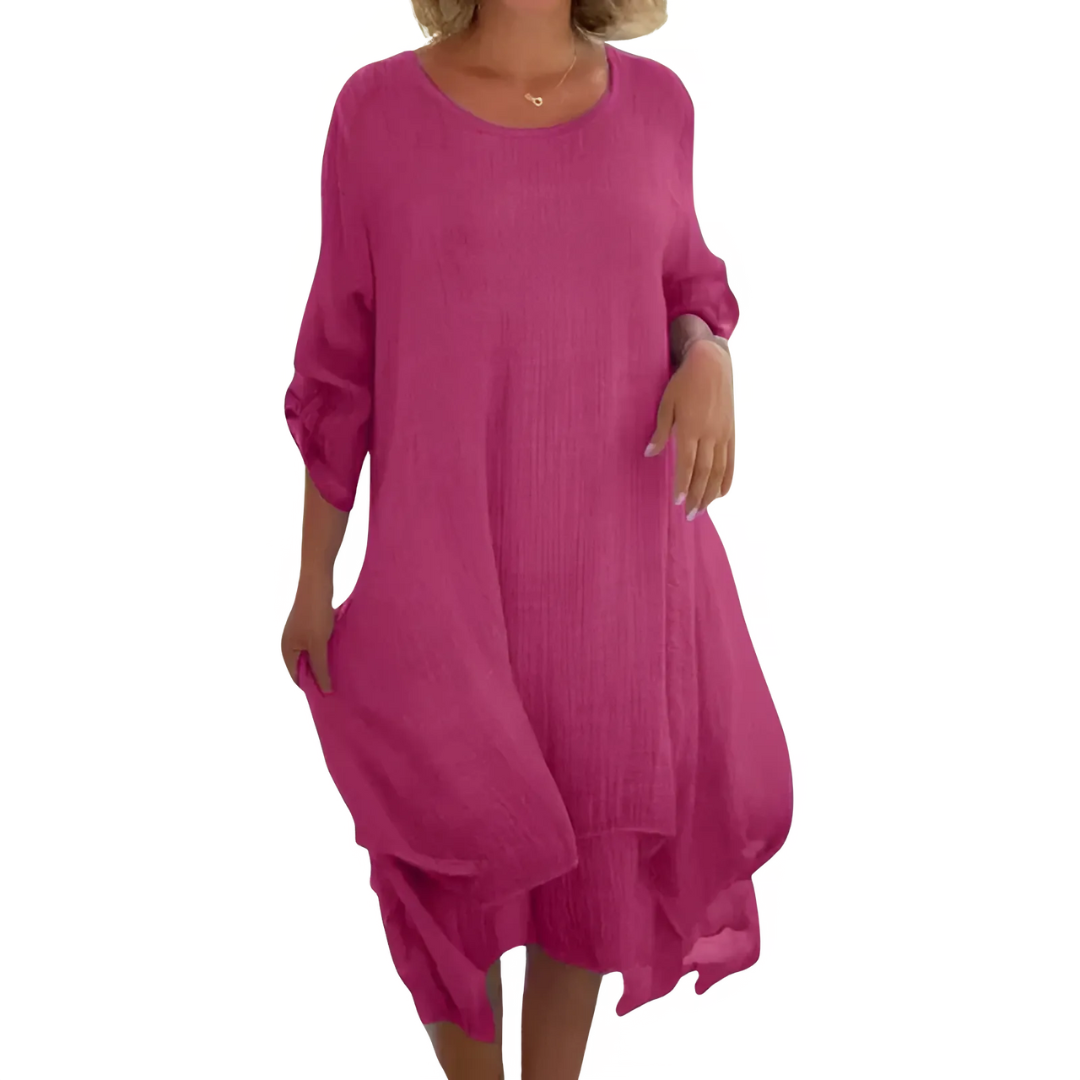 Icone™ LooseDress: Yksinkertainen Hengittävä Löysä Istuvuus Mekko