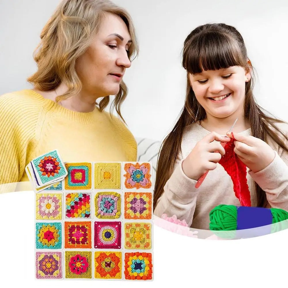 CrochetCards: Neliö Neulominen Virkattu Opas Kortit Set