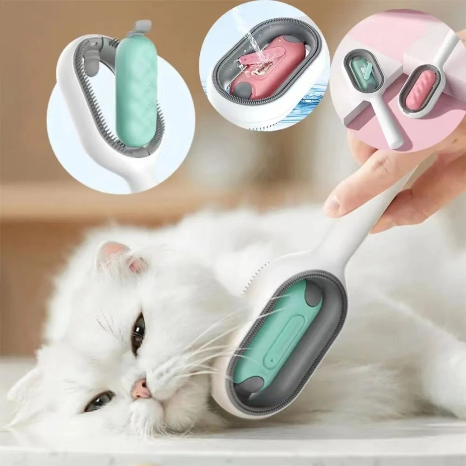 DogCatFri™ GroomingBrush 1+1 ILMAINEN: Lemmikkien Karvanpoistaja Ja Hierontaharjan