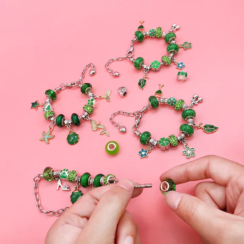 Jewelance™ BraceletKit - Tee-Se-Itse- Korujen Riipus - Tekosarja