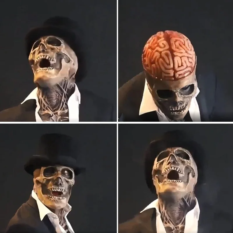 SkeletonMask: Realistinen Pelottava Luuranko Halloween-Naamio Asu