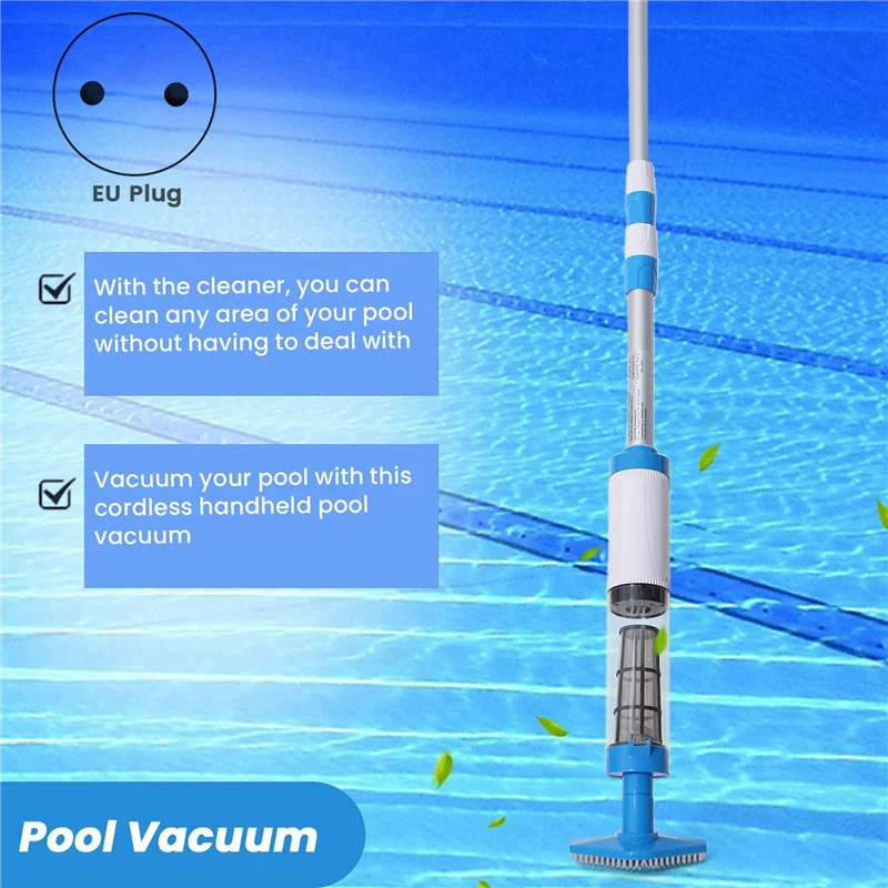 Cleaner Pro° PoolCleaner: Ladattava Käsikäyttöinen Uima-Altaan Imuri Puhdistusaine