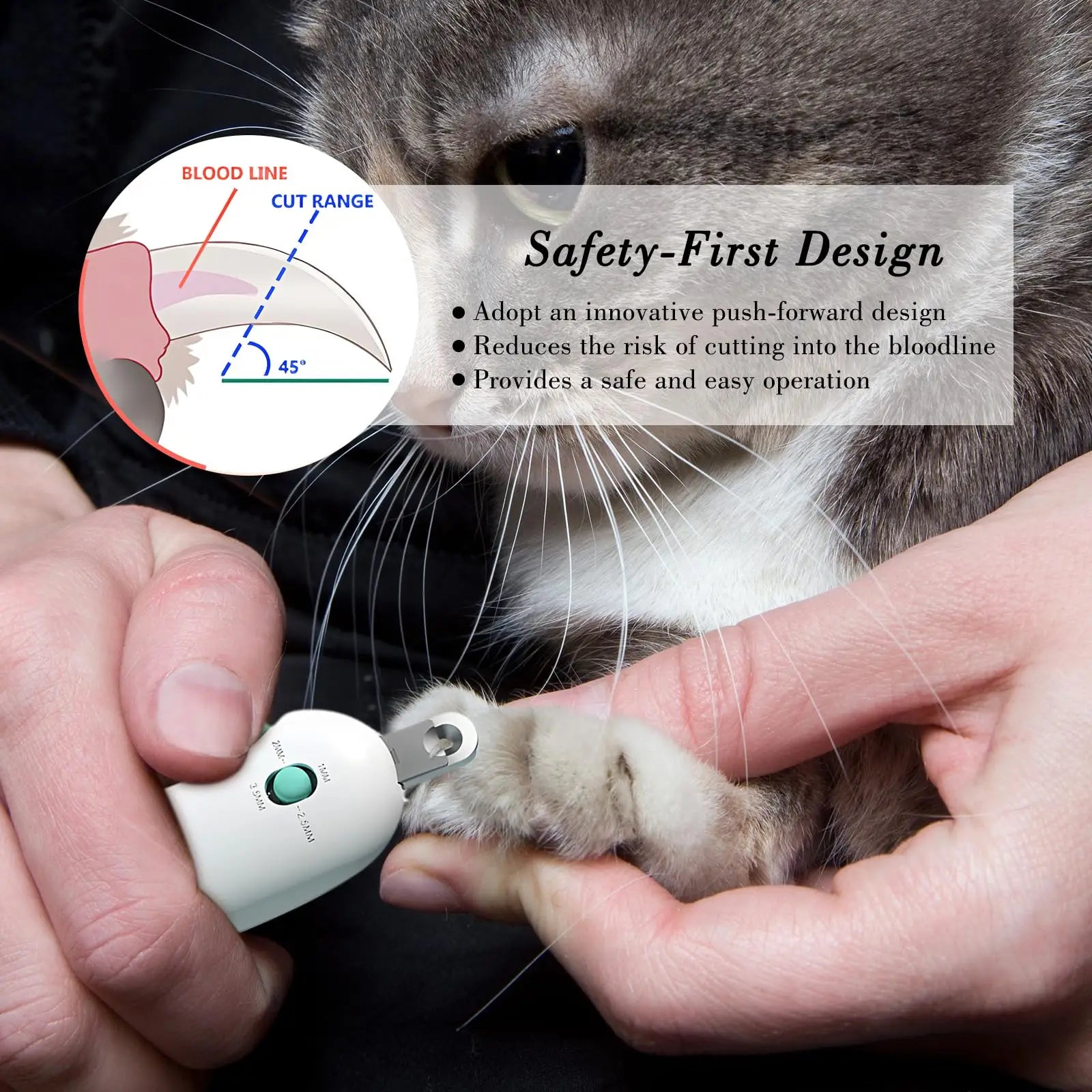 DogCatFri™ PushClippers: Säädettävät Pyöreät Lemmikkieläinten Työntöleikkurit