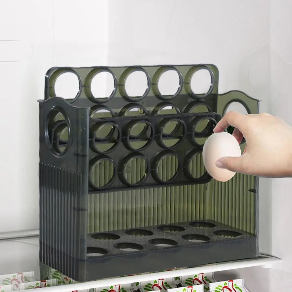 EggBox – Kolmitasoinen Itsepalautuva Munien Säilytysrasia