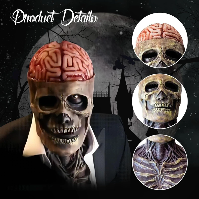 SkeletonMask: Realistinen Pelottava Luuranko Halloween-Naamio Asu