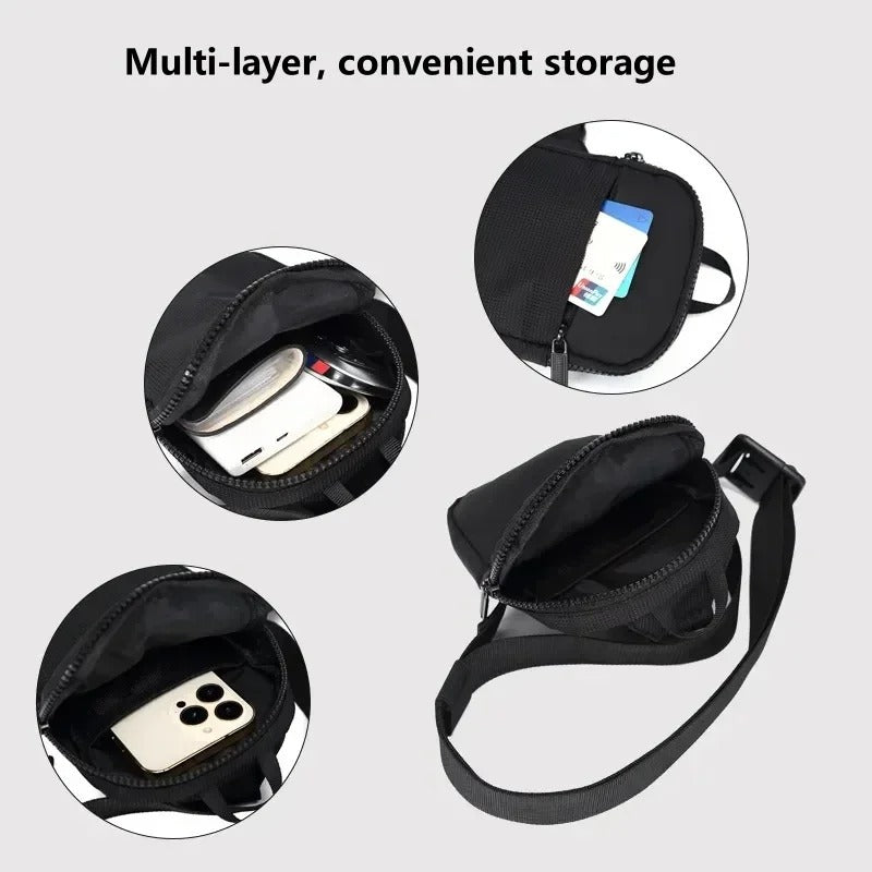 Icone™ ChestBag 1+1 ILMAINEN: Säädettävä Hihna, Unisex-Mallinen Mini-Rintalaukku