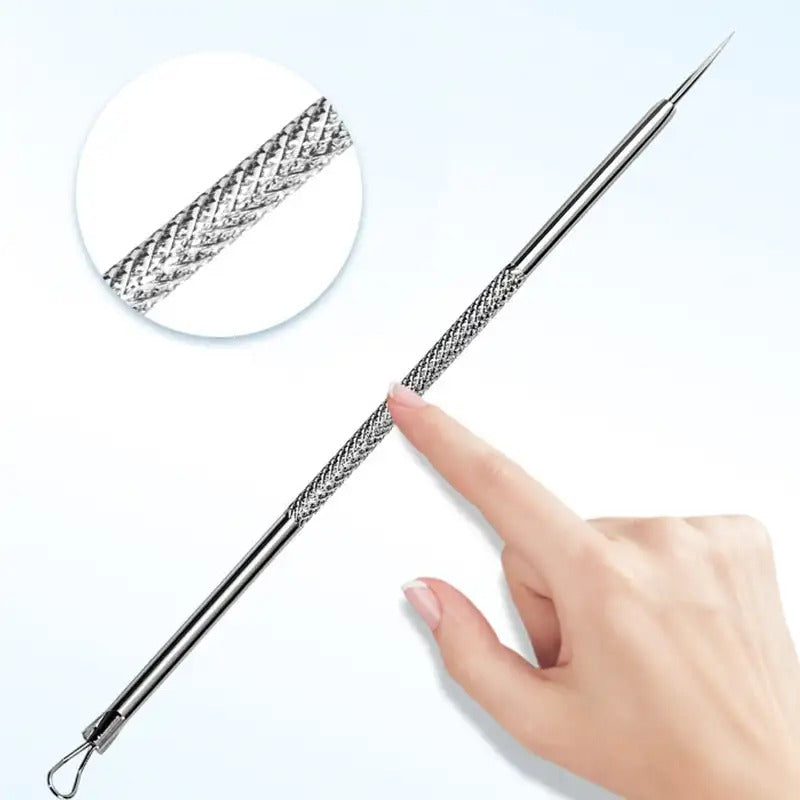 FacialTools - Ruostumattomasta Teräksestä Valmistettu Mustapäiden Poistotyökalusarja
