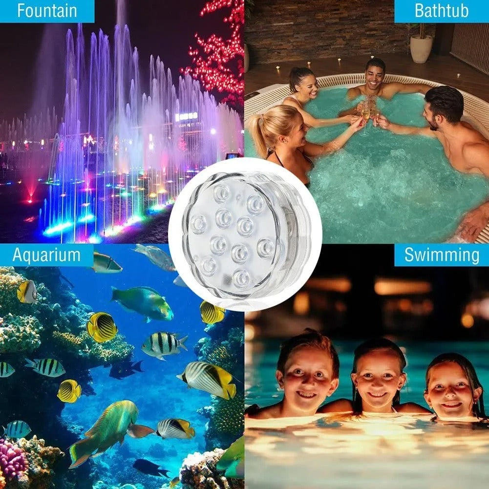 Ledsen™ PoolLights 1+1 ILMAINEN: Vedenpitävät LED Allas, Kylpy Ja Juhlavalot