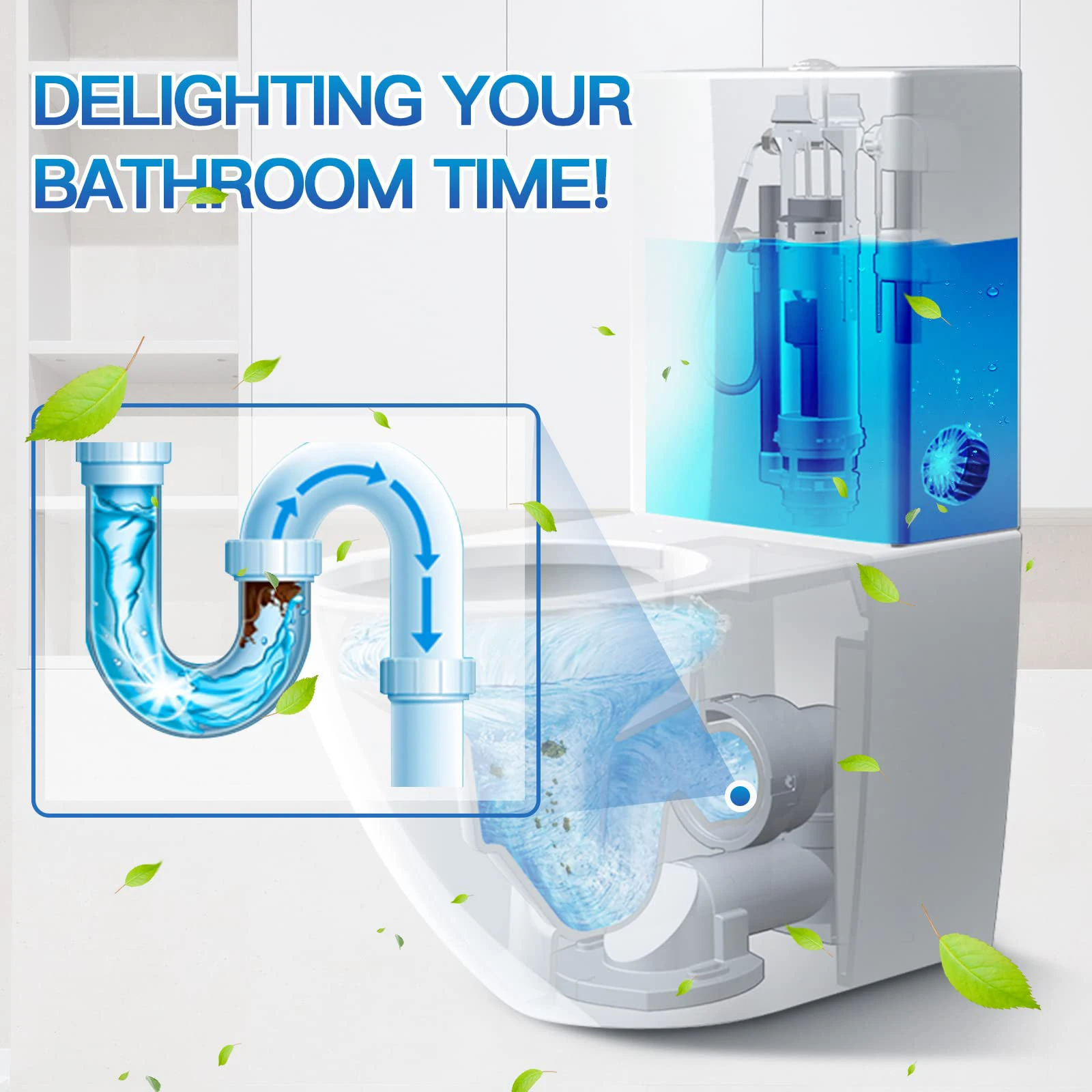 Cleaner Pro° ToiletTablets: Automaattinen Drop-In WC-Puhdistustabletit Tabletit