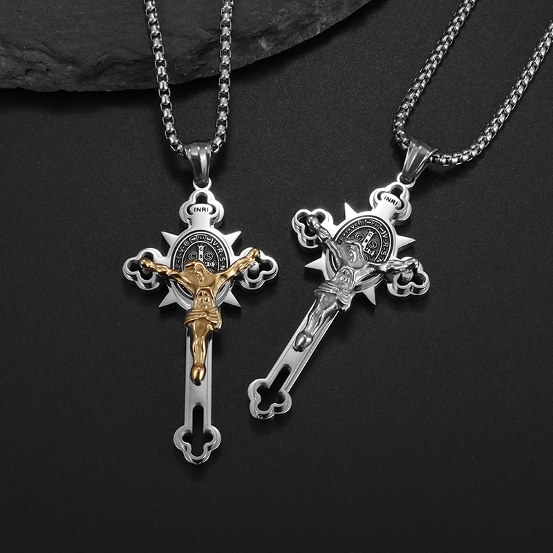 Jewelance™ CrossProtection 1+1 ILMAINEN: Hengellinen Suojaus Ristiriipus Kaulakoru Lahjapakkauksessa