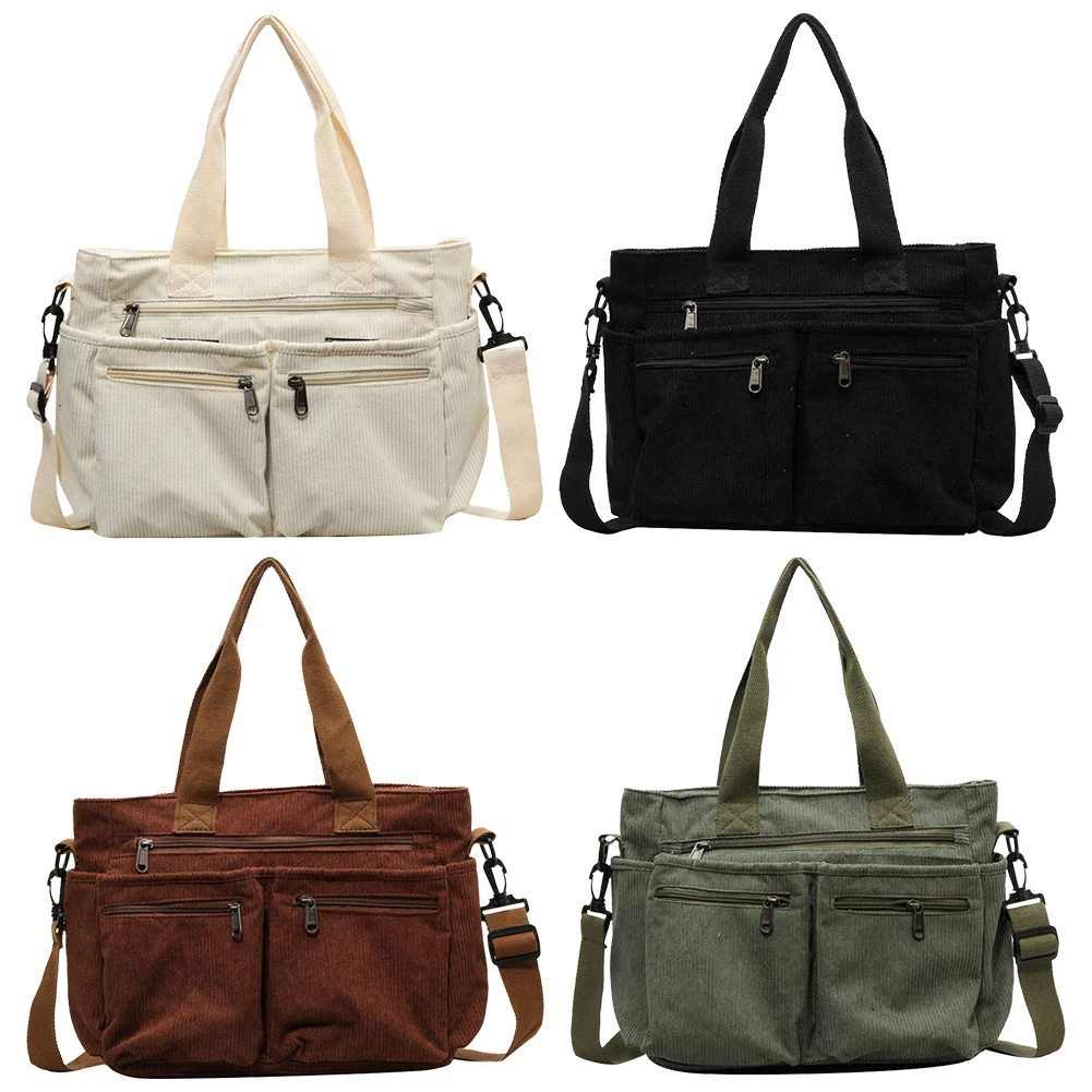 Icone™ CorduroyBag: Suuri Kapasiteetti Unisex Vintage Tyyli Corduroy Laukku