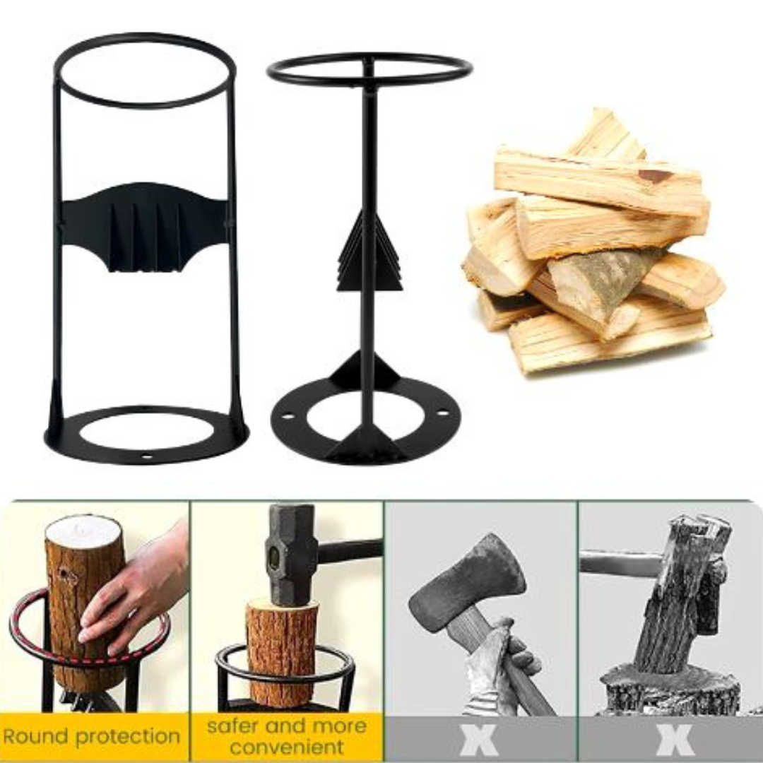 WoodSplitter - Kannettava Valurautainen Polttopuun Jakaja