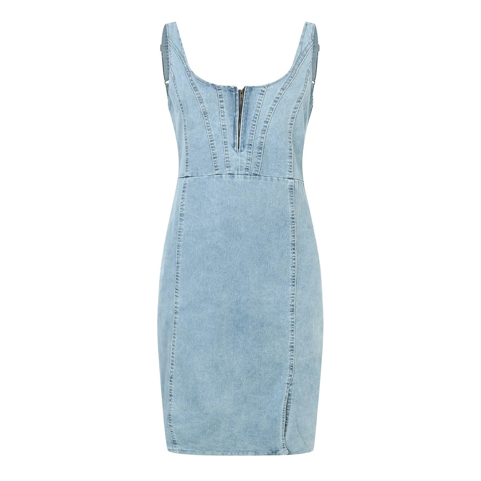 Icone™ DenimDress: Denim-Mekko, Jossa On Halki Ja Säädettävät Olkaimet