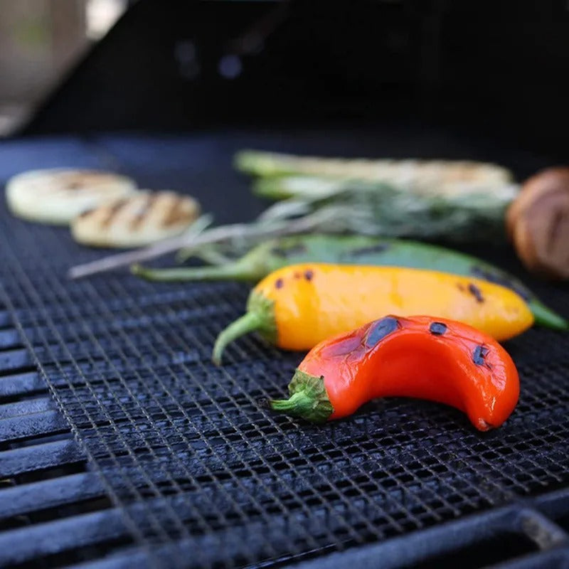 Globetrek° GrillNet: Uudelleenkäytettävä, Lämmönkestävä, Tarttumaton BBQ-Grilliverkko