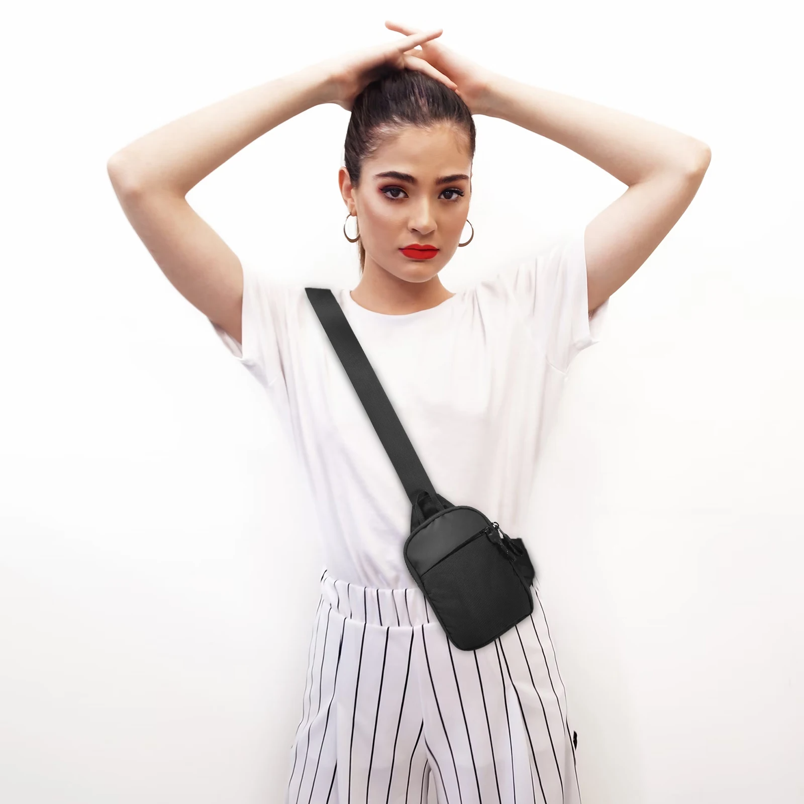 Icone™ ChestBag 1+1 ILMAINEN: Säädettävä Hihna, Unisex-Mallinen Mini-Rintalaukku