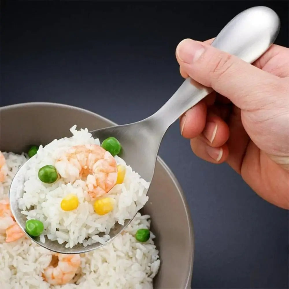 Globetrek° RiceSpoon - Tarttumaton Ruostumaton Teräs Riisi Tarjoilulusikka