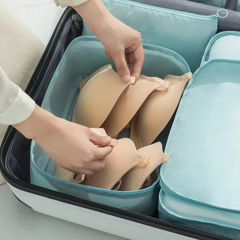 Icone™ TravelOrganizer 1+1 ILMAINEN: Vedenpitävä Matkalaukku Järjestelijä Setti