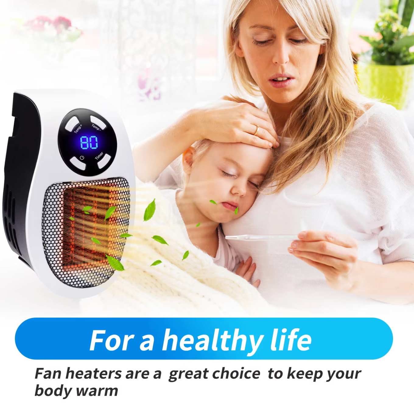 HeaterFan - Kannettava Sähkölämmittimen Tuuletin