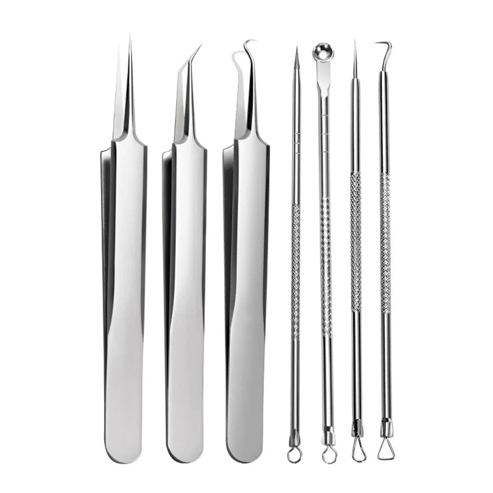 FacialTools - Ruostumattomasta Teräksestä Valmistettu Mustapäiden Poistotyökalusarja