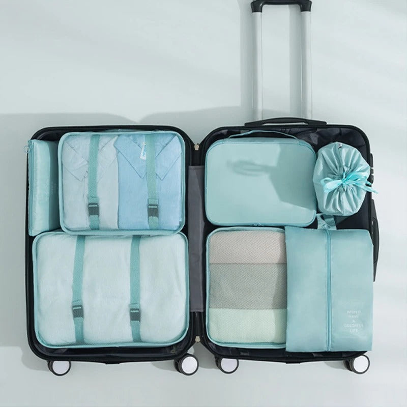 Icone™ TravelOrganizer 1+1 ILMAINEN: Vedenpitävä Matkalaukku Järjestelijä Setti
