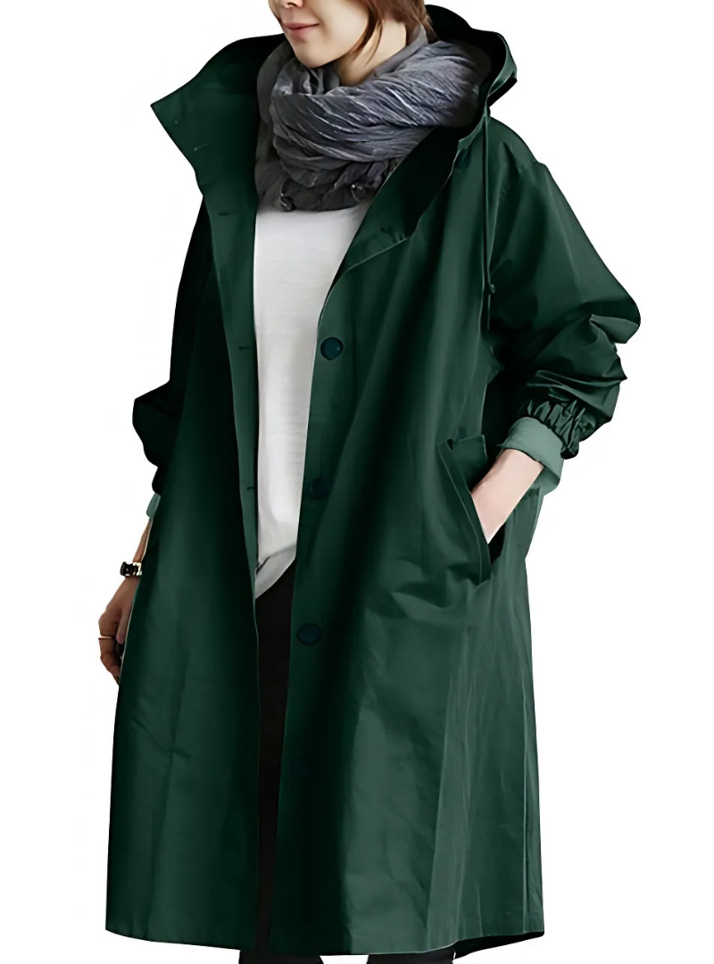 Icone™ ElegantCoat - Joka Sään Kevyt Mukava Hupullinen Elegantti Takki