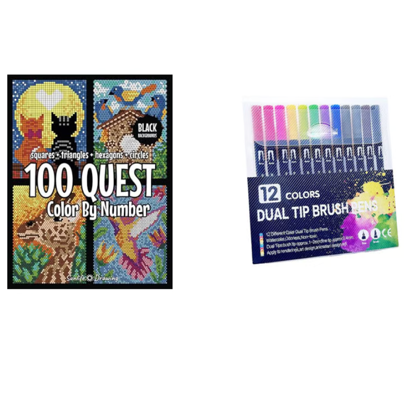 Kletshuts™ ColorQuest: 100 Quest Väri By Numerot Väritys Kirja