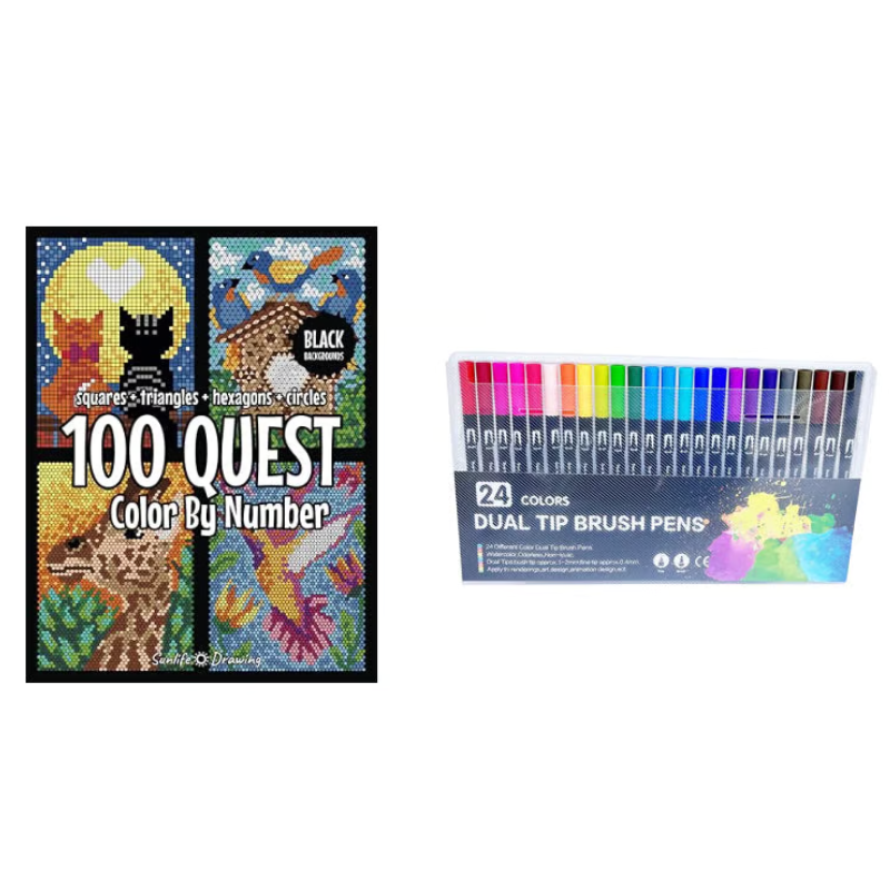 Kletshuts™ ColorQuest: 100 Quest Väri By Numerot Väritys Kirja