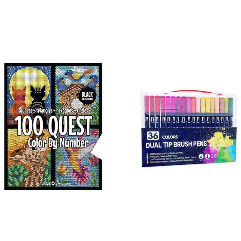 Kletshuts™ ColorQuest: 100 Quest Väri By Numerot Väritys Kirja