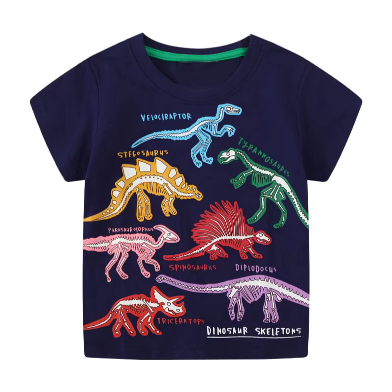 Icone™ DinoShirt: Lasten Pimeässä Hohtava Dinosaurus T-paita
