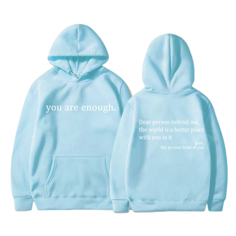 Icone™ DearHoodie: Huppari Kanssa Edessä Ja Takana Viesti Painatus