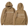 Icone™ DearHoodie: Huppari Kanssa Edessä Ja Takana Viesti Painatus