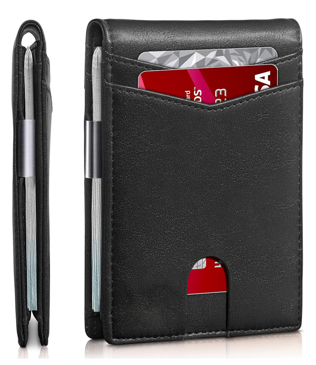 Icone™ SlimWallet - Erittäin Ohut Ja Turvallinen RFID-Nahkainen Lompakko Miehille