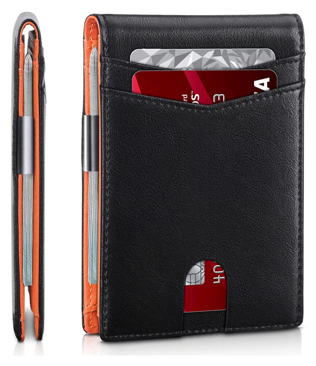 Icone™ SlimWallet - Erittäin Ohut Ja Turvallinen RFID-Nahkainen Lompakko Miehille
