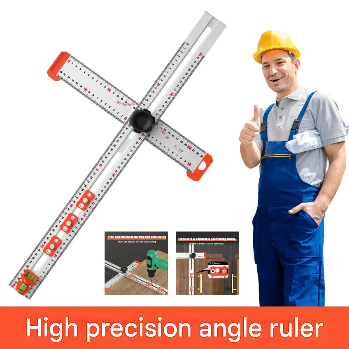 DrillRuler - 2 in 1 Poran Paikannusviivain