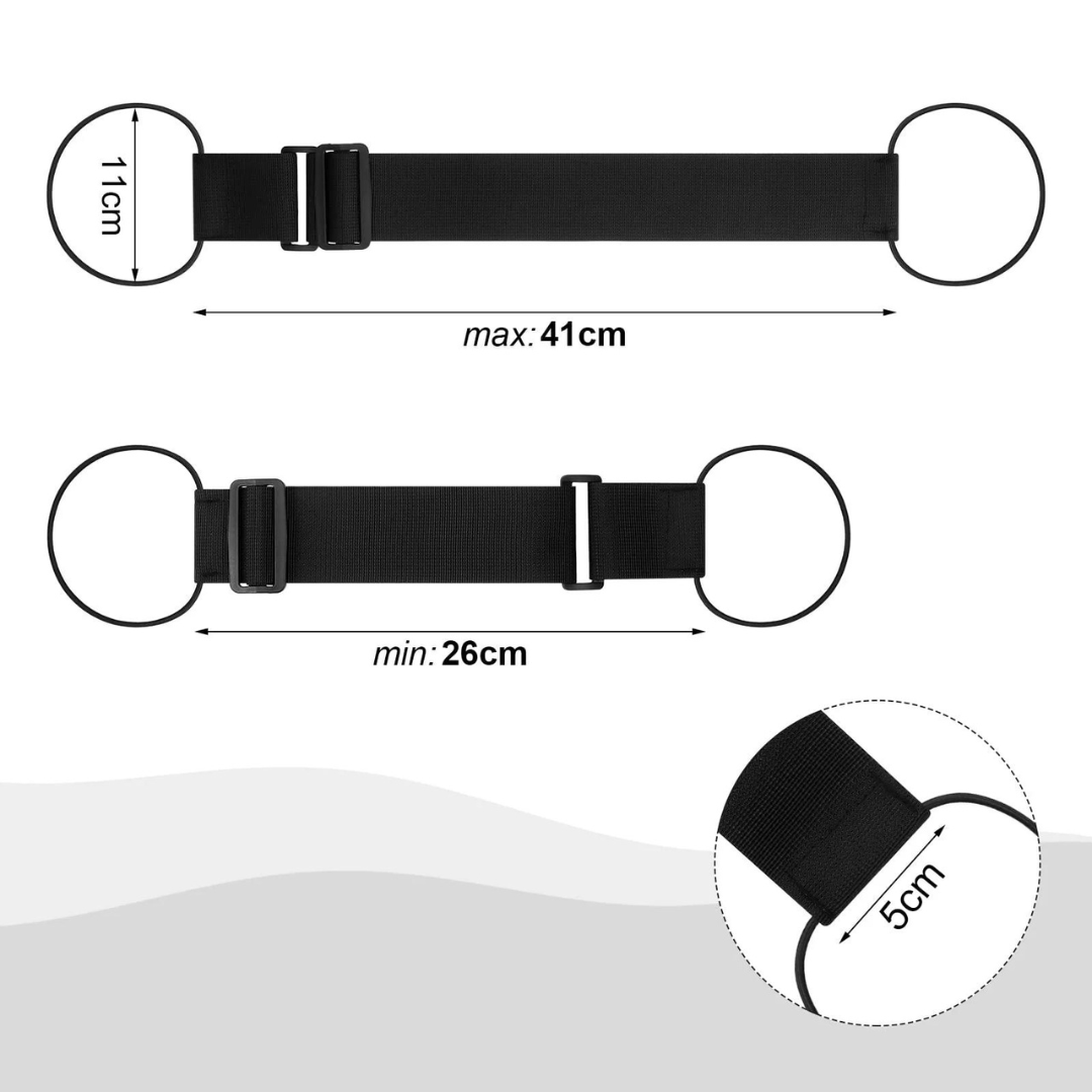 Icone™ LuggageBelt: Elastinen Kiinnitys Vyö Matkatavaroille