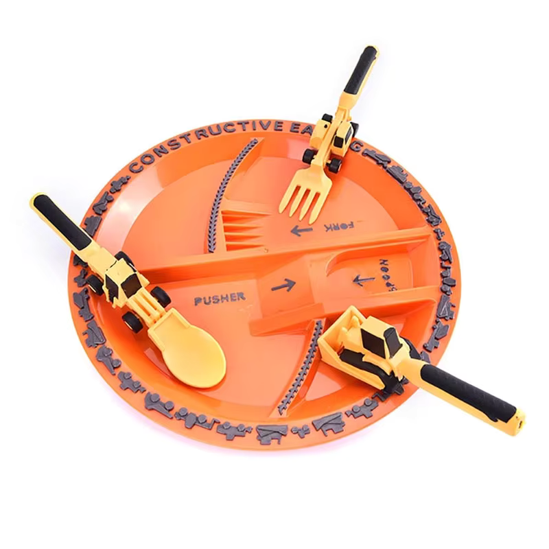 Kletshuts™ CarCutlery: Lasten Rakennusalan Ruokailuvälinesarja
