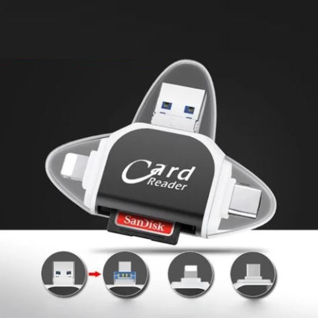 CardReader - Moni-Porttin 4 Sisään 1 Universal SD TF-Kortinlukija