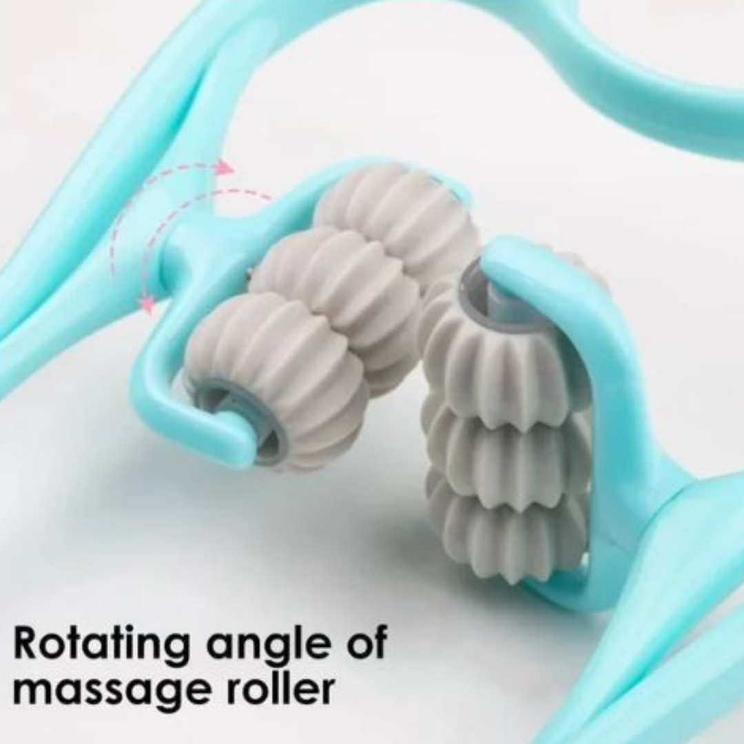 NeckRoller 1+1 ILMAINEN - Kohdunkaulan Selkäranka Ja Neck Hierontalaite