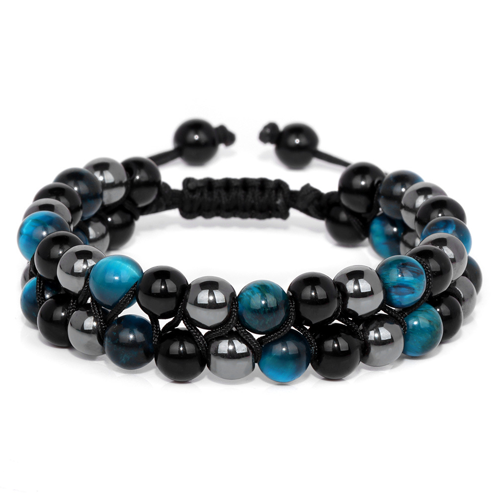 Jewelance™ ProtectionBracelet 1+1 ILMAINEN: Kaksinkertainen Kerros Tigerin Silmä Suojaus Rannerengas